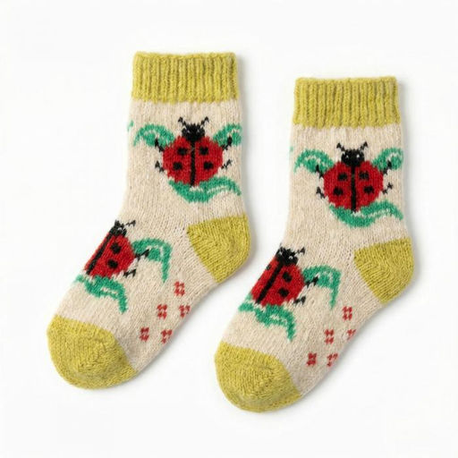 Аксессуар Носки вязаные дет арт.7410024-78-дет БОЖЬЯ КОРОВКА