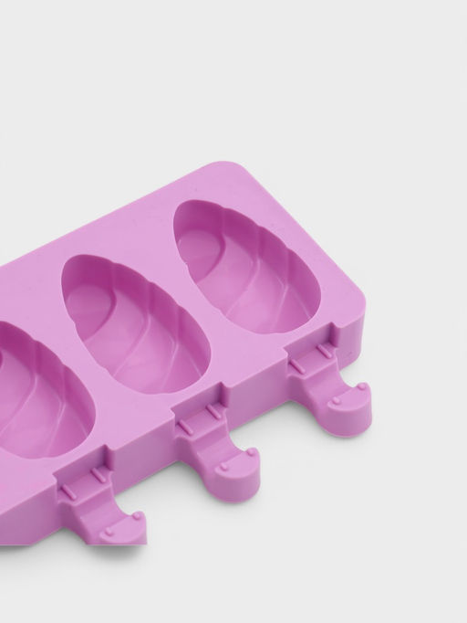 Форма для мороженого Клубника со сливками, силикон, 19.5?11.5 см, 4 ячейки (6.7?3.7 см), белая - Simaland фото 4