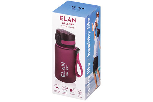 Бутылка для воды 350 мл 6,8*6,8*17 см Style Matte бургундия - Elan gallery фото 13