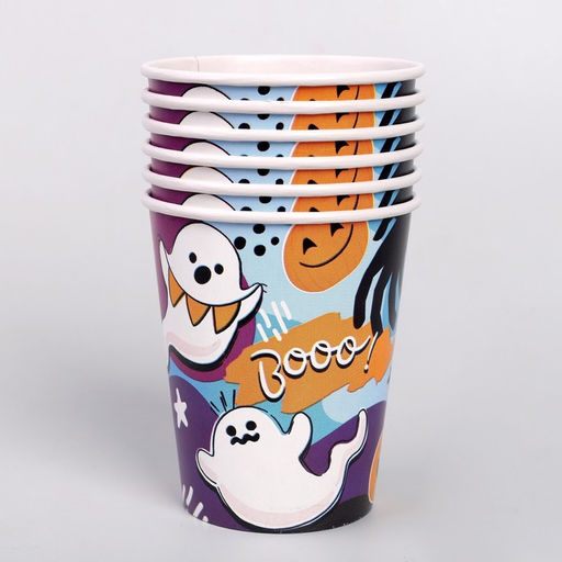Стакан бумажный Привидение, 250 мл, набор 6 шт - Страна карнавалия фото 2