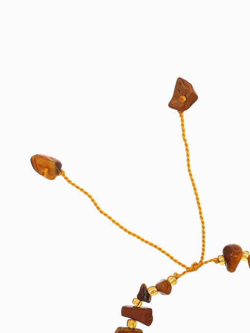 Браслет, длина 16 см, коричневый, золотой