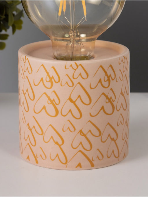 Светильник Цилиндр большие сердца LED 2хАА 8.5?8.5?17 см