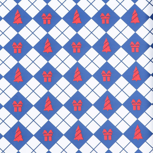 Пленка для цветов, Новогодний калейдоскоп, синяя 56см*10м - Simaland фото 4