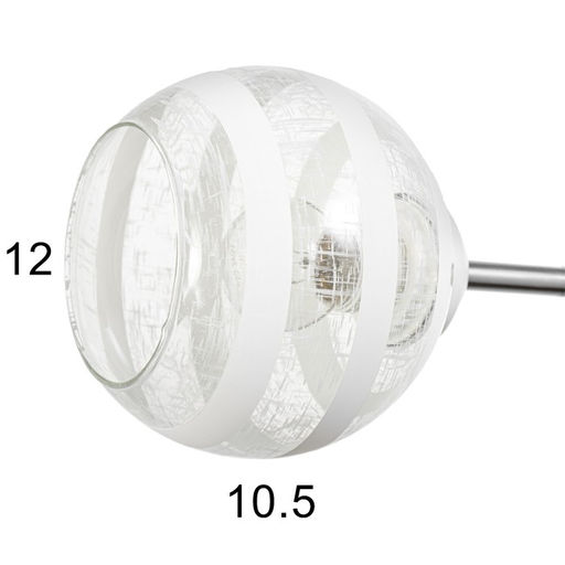 Люстра «Офелия» 2хЕ27 40 Вт бело-хромовый 48×26×27 см BayerLux