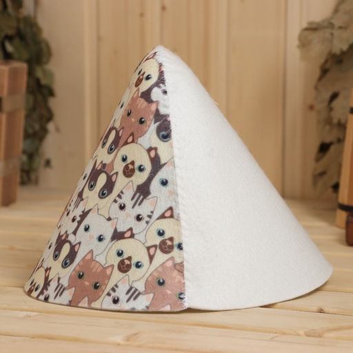 Шапка для бани Милые кошечки принт - Добропаровъ фото 2