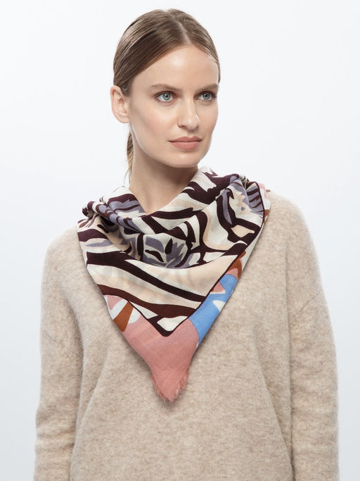 Платок жен. шерсть+каш 90х90 S42-8254-16 - Eleganzza фото 4