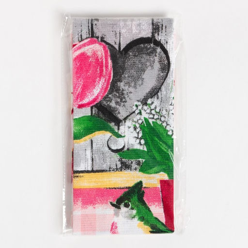 Цена за 2 шт. Кухонное полотенце Доляна. Самой заботливой, 35?60 см, 100% хлопок, 160 г/м?