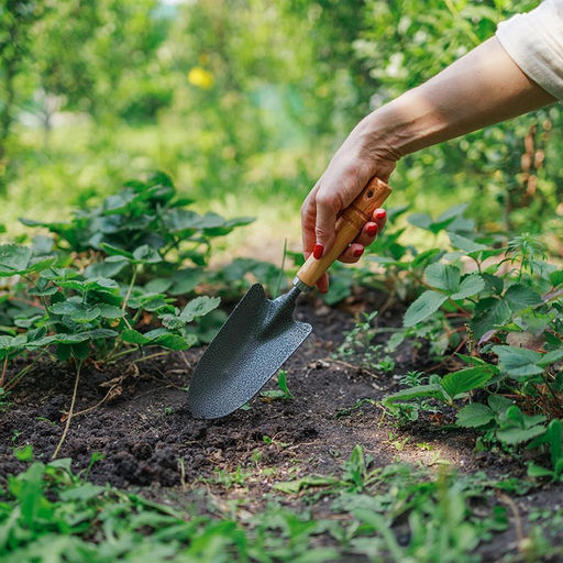 Совок посадочный, длина 30 см, ширина 8.5 см, резная ручка, Greengo