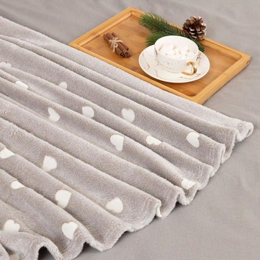 Плед светящийся в темноте Этель Love 150*200 см,100% п/э, корал-флис, 220 гр/м2  фото 2