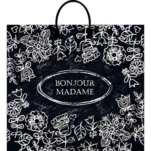 Цена за 10 шт. Пакет «Мадам», полиэтиленовый с пластиковой ручкой, 80 мкм 37×34 см