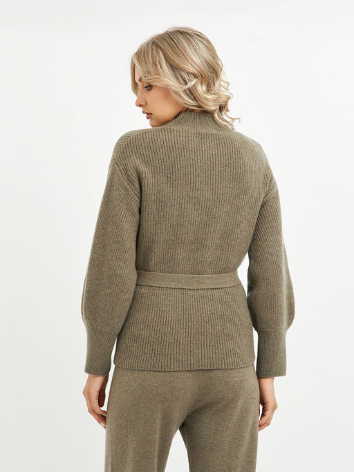 джемпер женский из шерсти с поясом - Glenfield фото 6