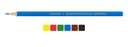 ВКФ Царевны Набор цветных карандашей Царевны TSR-CP-6006 заточенный 8 х 6 цв