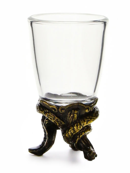 Подарочный набор 2 в 1 «Змея»: рюмка-перевёртыш 30 мл, зажигалка, металл, стекло