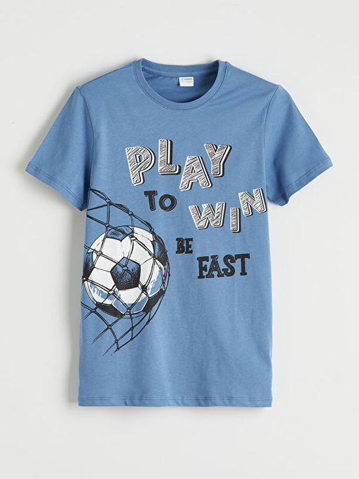 Bask?l? Erkek ?ocuk Pijama Tak?m