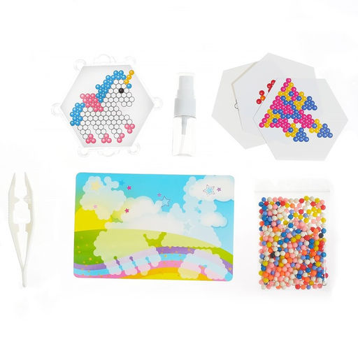 Аквамозаика с декорациями Дед Мороз и Снегурочка, 3 трафарета, 312 шариков