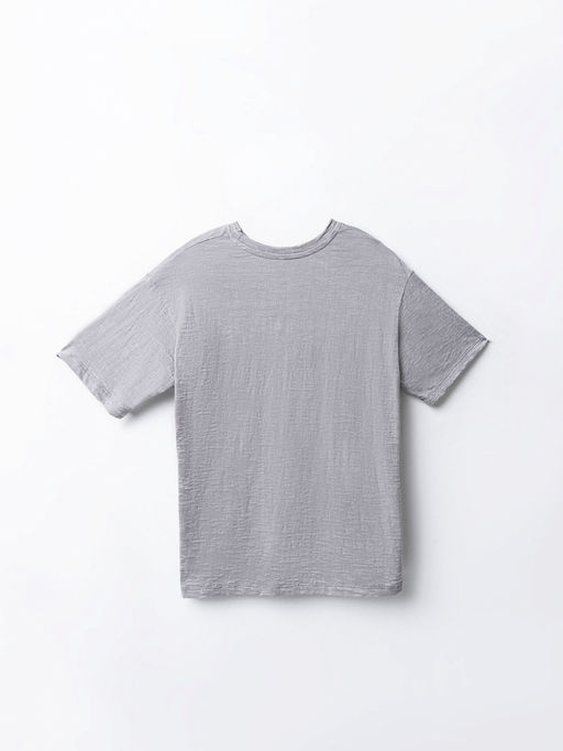 Футболка свободного силуэта женская серая - Mark formelle фото 7