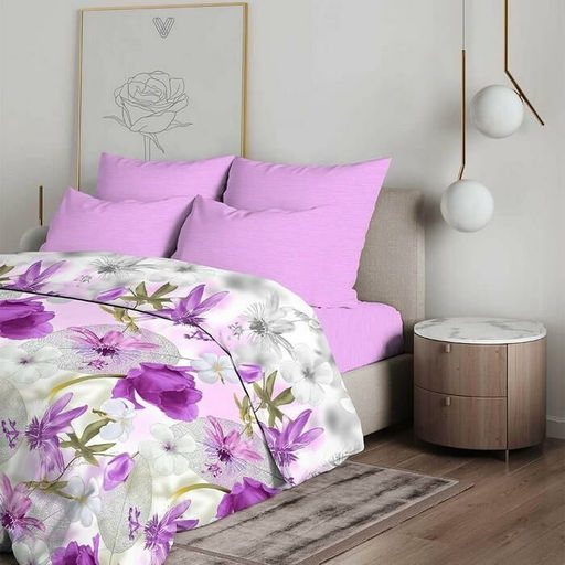 КПБ Лиловая дымка бязь хлопок 100% 1, 5 сп. - Лен поволжья фото 2