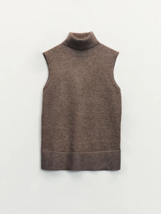 Топ без рукавов с воротником стойкой / Zarina  фото 6