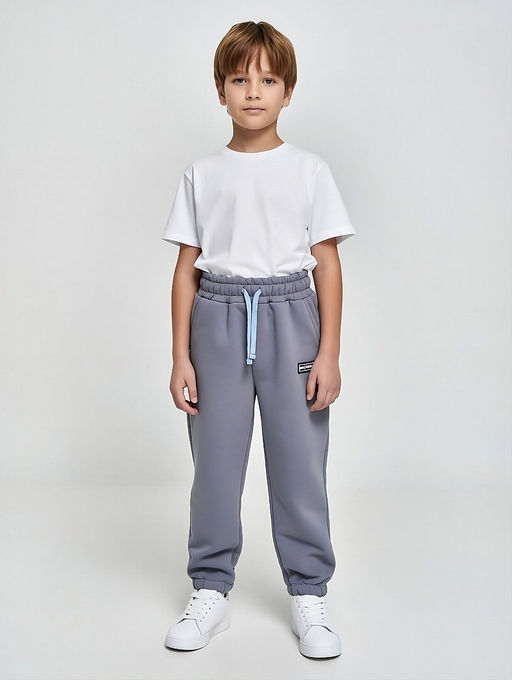 430 Брюки джоггеры детские из футера с начесом