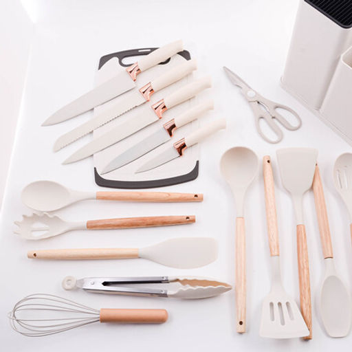 24-03-TM Набор кухонных принадлежностей на подставке силикон/пластик (х12) - Mayer&boch фото 4