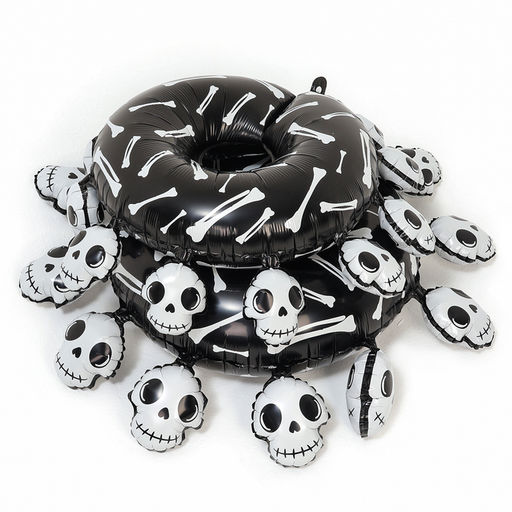 Воздушный шар фольгированный на Хэллоуин 44" «Пирамида из костей»