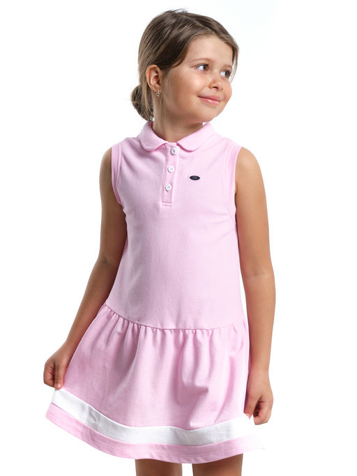 Платье поло летнее в садик UD 7883 розовый - Mini maxi фото 6