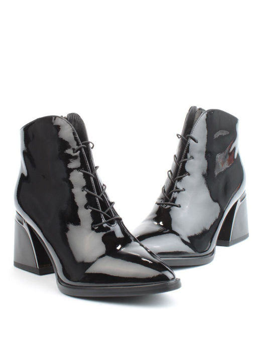 04-Z4229R-2 BLACK Ботильоны демисезонные женские (натуральная кожа, натуральная байка)