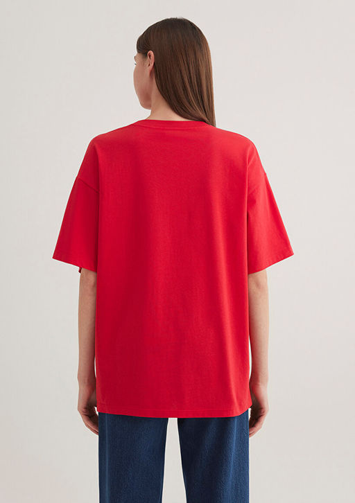 Mavi Logo Bask?l? K?rm?z? Tisort  фото 6