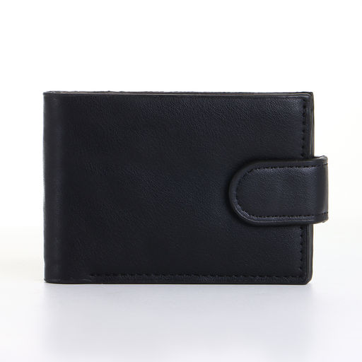 Портмоне мужское на кнопке, чёрное
