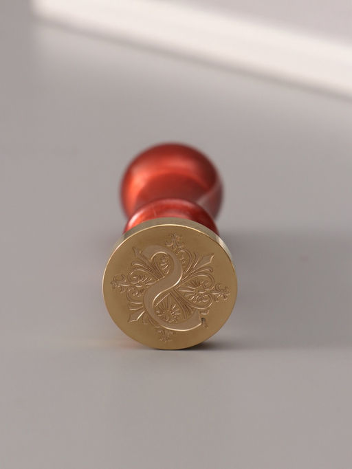 Печать для сургуча с пластиковой ручкой «Буква S на вензеле», 2.5×2.5×6.3 см