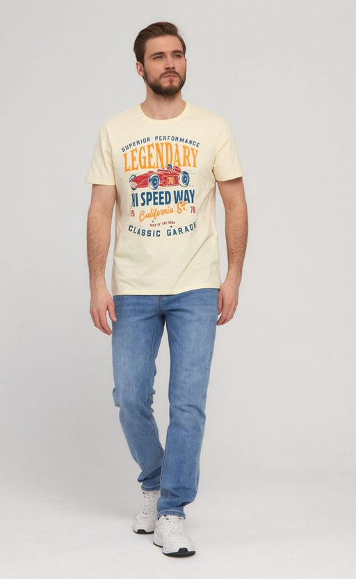 Футболка Fine Joyce F211-06-729 из хлопка светло-желтый фото 4