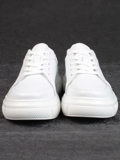 05-PDE35-1 WHITE Кроссовки женские (натуральная кожа)