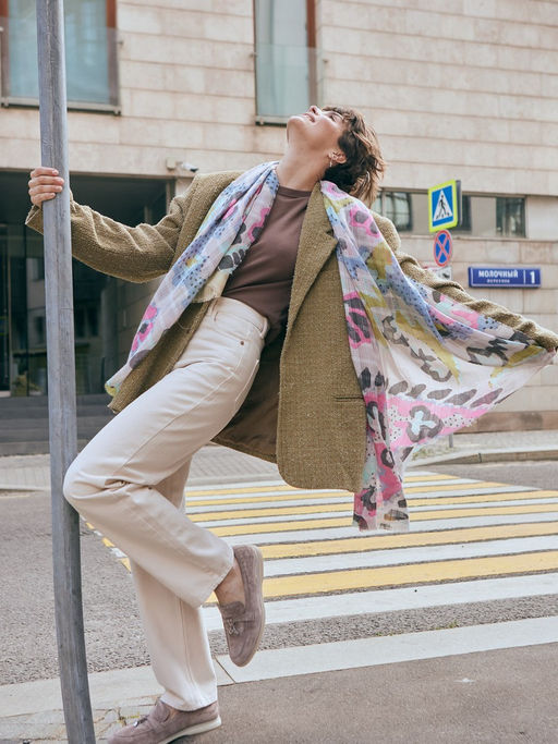 Палантин жен. хл+тенс 93х188 LBL20-851-06