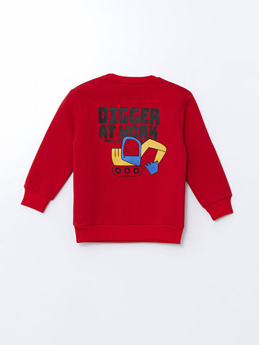 Bisiklet Yaka Bask?l? Erkek ?ocuk Sweatshirt - Waikiki фото 2