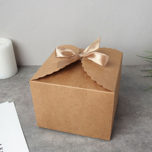 Коробка подарочная складная 12x12x9 см / 010-B /уп 12/300/крафт - Галеонтрейд фото 2