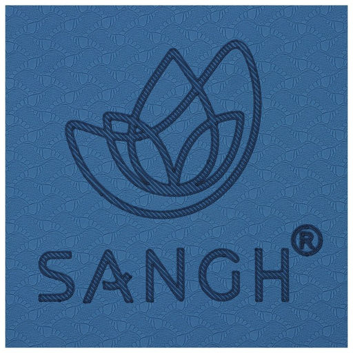 Коврик для йоги Sangh, 183х61х0,6 см, цвет синий  фото 8