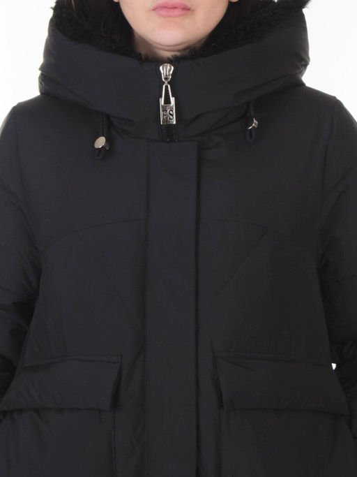 8809 BLACK Куртка зимняя женская (150 гр. холлофайбер)