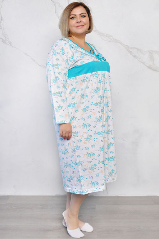 Арт. 2580 Ночная сорочка с дл. рукавом Цвет:ассорти - Калинка фото 3