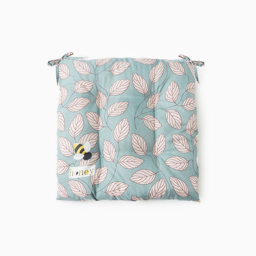 Подушка на стул «Этель. Листья», 40×40 см, зелёная