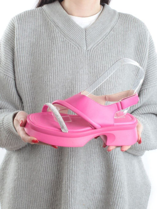 08-PEQ210-3 PINK Босоножки женские (натуральная кожа)