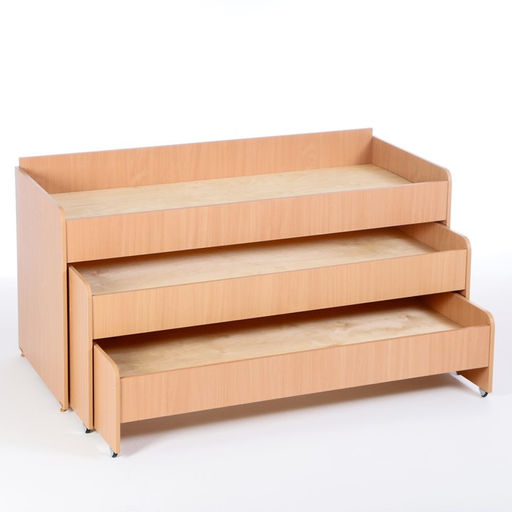 Кровать детская 3-ярусная выкатная, 1480х652х720, Бук бавария светлый - Simaland фото 3