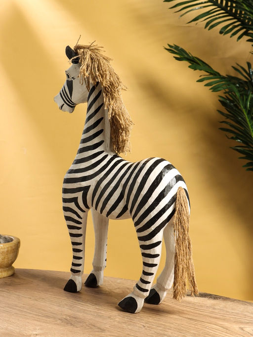 Сувенир «Зебра», 30×10×45 см, дерево, чёрно-белый