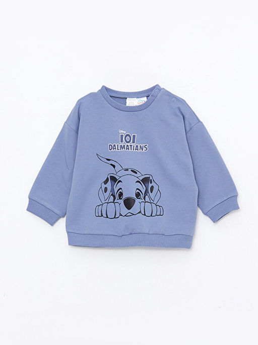 Bisiklet Yaka Uzun Kollu 101 Dalma?yal? Bask?l? Erkek Bebek Sweatshirt ve Pantolon 2li Tak?m - Waikiki фото 2