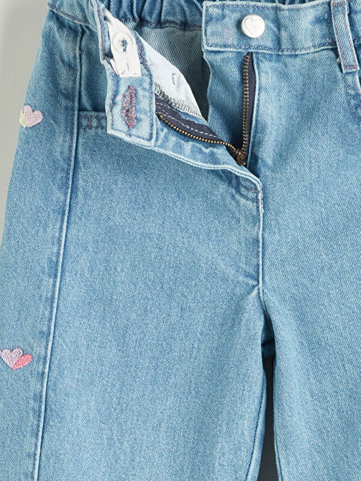 Beli Lastikli Nak??l? K?z ?ocuk Jean Pantolon