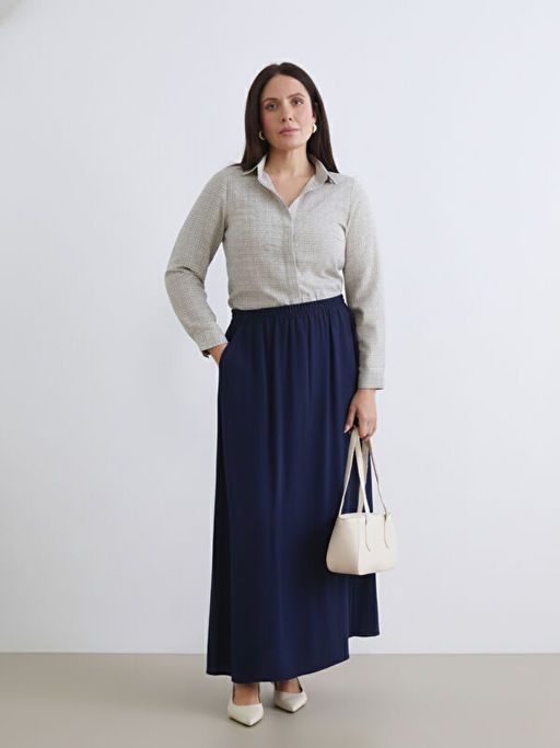 B?y?k Beden Ekose Kad?n G?mlek