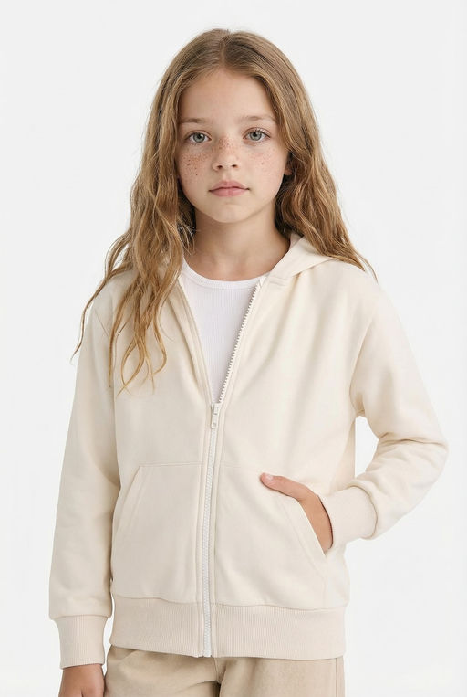Regular F_t Basic Kap__onlu Fermuarl_ Sweatshirt K_z _ocuk