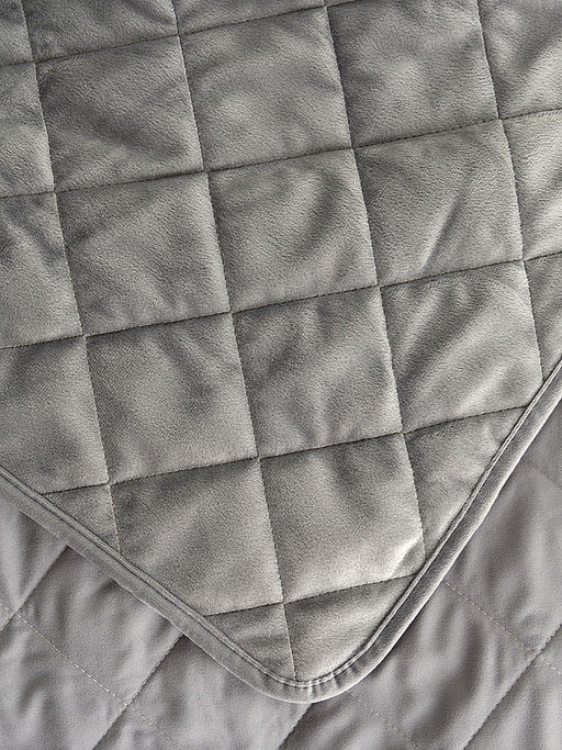 Покрывало велюр 260x260 серый велюр - Lucky фото 3