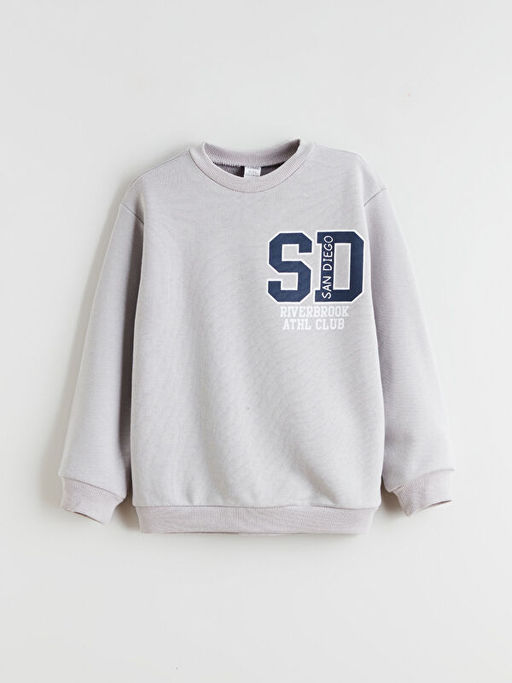 Bask?l? Erkek ?ocuk Sweatshirt ve E?ofman Alt?