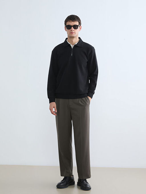 Polo Yaka Erkek Sweatshirt