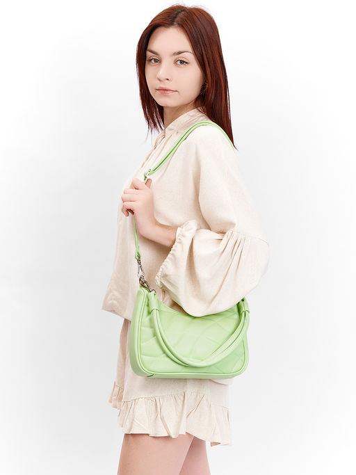 LACCOMA сумка Амира-Ф826-мятный эко кожа хлопок  фото 9